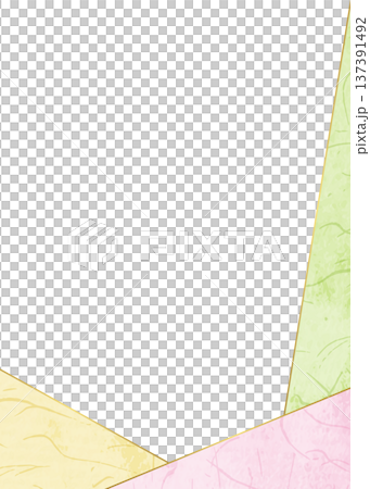 Japanese paper style frame, Japanese style background material, portrait orientation Japanese paper style frame, Japanese style background material, portrait orientation 137391492