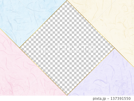 Japanese paper style frame, Japanese style background material 137391550
