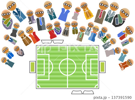 観客席に大勢のファンが集まり賑わう 観客席に大勢のファンが集まり賑わう 137391590