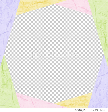 Japanese paper style frame, Japanese style background material, square size 137391665