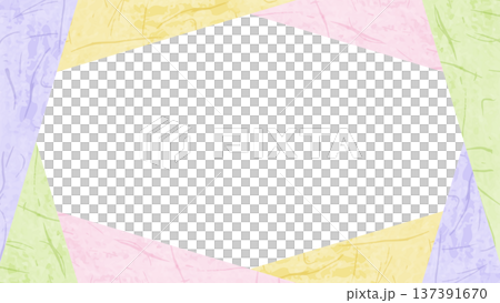 Japanese paper style frame, Japanese style background material, 16:9 size 137391670