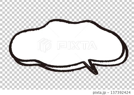 Roughly hand-drawn speech bubbles with a crayon border Roughly hand-drawn speech bubbles with a crayon border 137392424