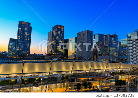 東京 千代田区 丸の内 東京駅の夜景(東京ミッドタウン八重洲 八重洲テラスより) 東京 千代田区 丸の内 東京駅の夜景(東京ミッドタウン八重洲 八重洲テラスより) 137392739
