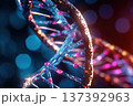 Intricate DNA Strand Under the Microscope in Medical Research 137392963