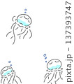 シンプルなクラゲのイラストセット 137393747