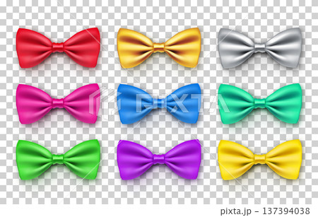 Beautiful bow tie from satin material 137394038