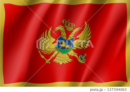 National flag of Montenegro country. 137394063