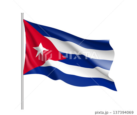 Waving flag of Cuba 137394069