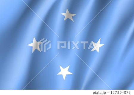 Waving flag of Federated States Micronesia 137394073
