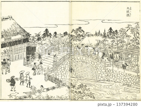 江戸名所図会：太鼓橋 137394280