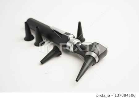 Otoscope for audiologist or ENT doctor use otoscope checking ear and treate hearing loss problem. Otoscope for audiologist or ENT doctor use otoscope checking ear and treate hearing loss problem. 137394506