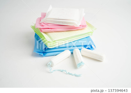 Sanitary hygiene set for women menstrual period cycle protection. 137394643