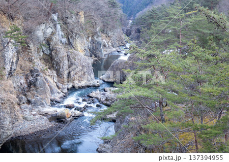 栃木県 日光 龍王峡の渓谷美 虹見の滝と冬の遊歩道 ハイキングコース 栃木県 日光 龍王峡の渓谷美 虹見の滝と冬の遊歩道 ハイキングコース 137394955