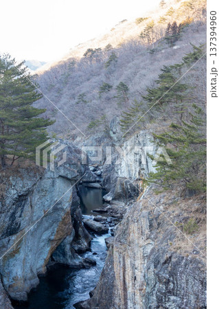 栃木県 日光 龍王峡の渓谷美 虹見の滝と冬の遊歩道 ハイキングコース 栃木県 日光 龍王峡の渓谷美 虹見の滝と冬の遊歩道 ハイキングコース 137394960