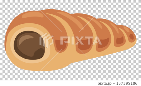 Simple chocolate cornet image illustration 137395186