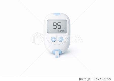 血糖測定器の3Dアイコン 自己検査用グルコメーター 糖尿病管理の医療素材 正常値 137395299