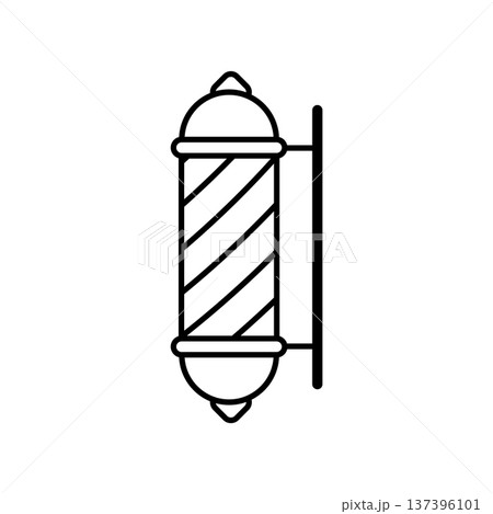 Barber Lamp Pole icon vector design templates simple and modern Barber Lamp Pole icon vector design templates simple and modern 137396101