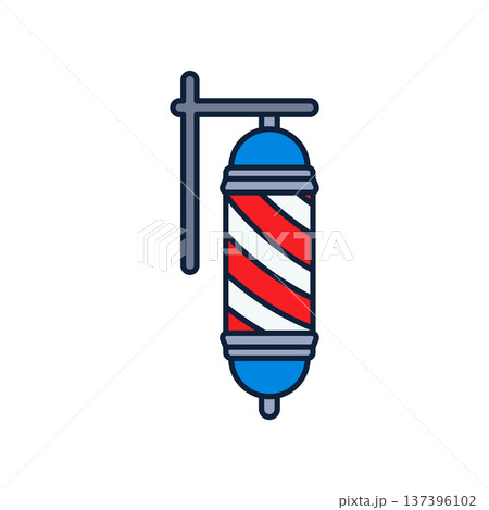 Barber Lamp Pole icon vector design templates simple and modern Barber Lamp Pole icon vector design templates simple and modern 137396102