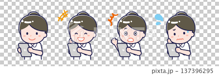 "Nurse 01" woman using a tablet 137396295