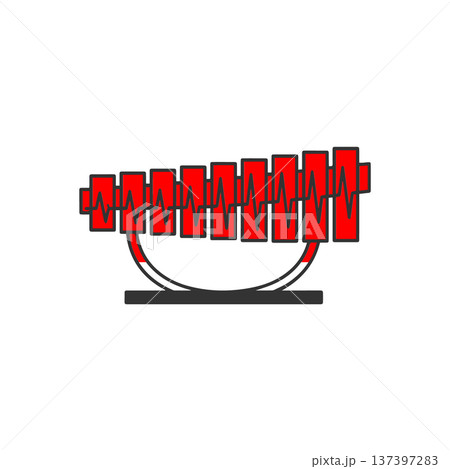 Red Marimba Illustration with Modern Abstract Style Red Marimba Illustration with Modern Abstract Style 137397283