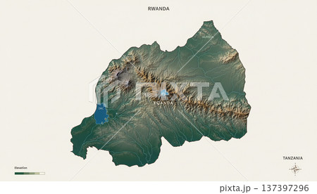 Rwanda Topographic Relief Map Illustration Rwanda Topographic Relief Map Illustration 137397296