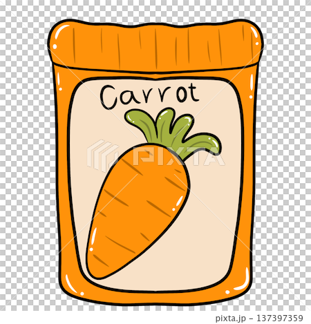 Carrot Seeds Packet Cartoon Illustration Carrot Seeds Packet Cartoon Illustration 137397359