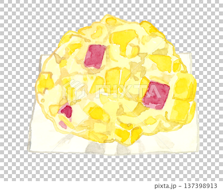 Oni Manju hand-drawn watercolor illustration Oni Manju hand-drawn watercolor illustration 137398913