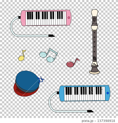 響板、口風琴和豎笛樂譜套裝 137398918