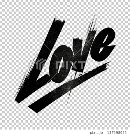 Bold brush lettering spelling Love in expressive style isolated on white background, symbolizing affection and emotional connection Bold brush lettering spelling Love in expressive style isolated on white background, symbolizing affection and emotional connection 137398933