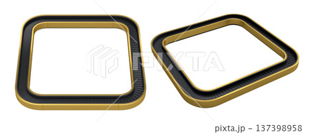 Set of Airport luggage conveyor belt from baggage claim area on white background. 137398958