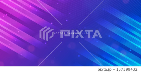 Abstract diagonal neon light streak gradient background with glowing futuristic lines. 137399432