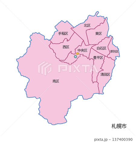 政令指定都市　行政区のある都市　札幌市 137400390