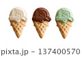 アイスコーンクッキー3種セット（バニラ・チョコ・ミント） 137400570
