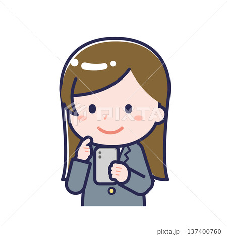 スマートフォンを使う「学生」の女性 スマートフォンを使う「学生」の女性 137400760