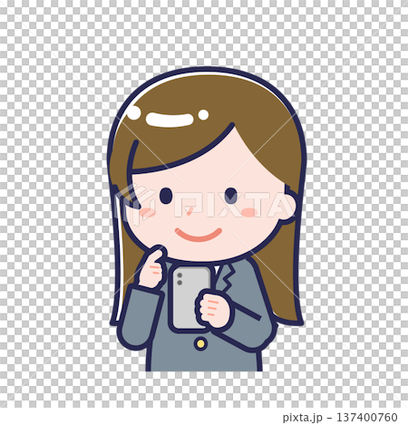 スマートフォンを使う「学生」の女性 スマートフォンを使う「学生」の女性 137400760