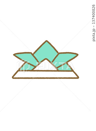 こどもの日のイベントに使えるシンプルなかぶとのイラスト 137400826