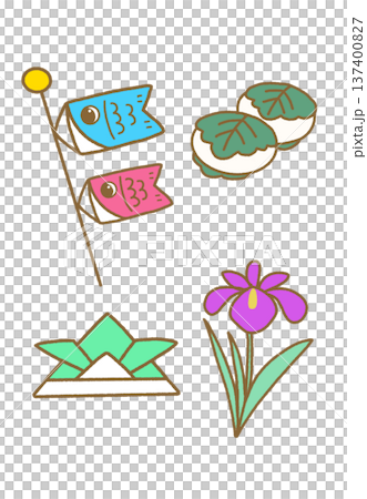 一套可愛的兒童節活動插畫 137400827