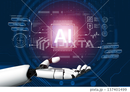 A generative AI managing the entire business strategy and performance lifecycle. Fermion 137401499