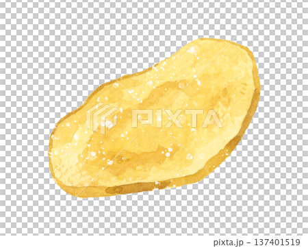 ポテトチップス 料理・食べ物の手描き水彩イラスト素材 ポテトチップス 料理・食べ物の手描き水彩イラスト素材 137401519