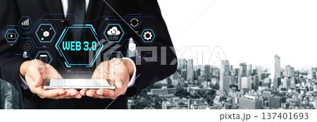 User Interface for Web 3.0 Technology and Applications Motif 137401693