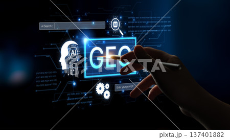 Generative AI search interface with GEO concept. Corpus 137401882