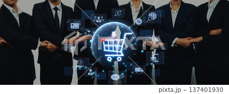Online shopping and e-commerce platform with a global retail marketplace. Fermion 137401930