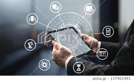 Predictive maintenance icons for industrial automation and smart factory Gist Predictive maintenance icons for industrial automation and smart factory Gist 137401991