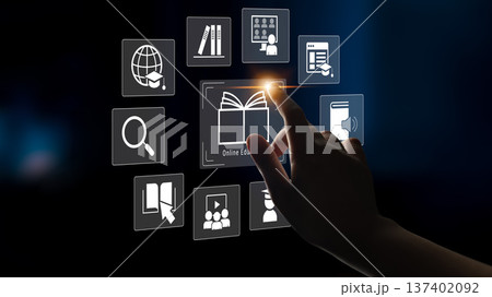 Online education and digital learning platform concept Parse 137402092