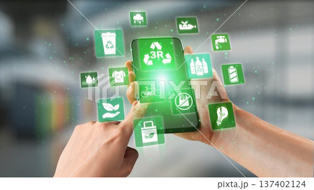 3R reuse reduce recycle concept for sustainability Spire 137402124