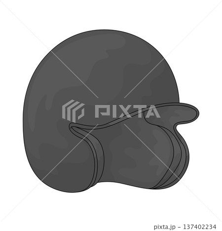Illustration of Baseball Helmet Illustration of Baseball Helmet 137402234