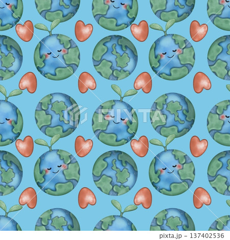 Seamless pattern World Water Day Cute water and planet earth character with emotions Hand drawn. For menus,paper, textiles and seasonal fabric. Seamless pattern World Water Day Cute water and planet earth character with emotions Hand drawn. For menus,paper, textiles and seasonal fabric. 137402536