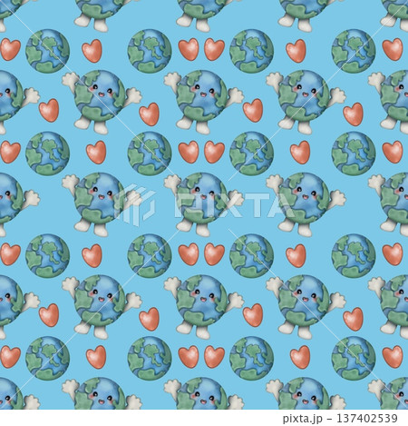 Seamless pattern World Water Day Cute water and planet earth character with emotions Hand drawn. For menus,paper, textiles and seasonal fabric. Seamless pattern World Water Day Cute water and planet earth character with emotions Hand drawn. For menus,paper, textiles and seasonal fabric. 137402539