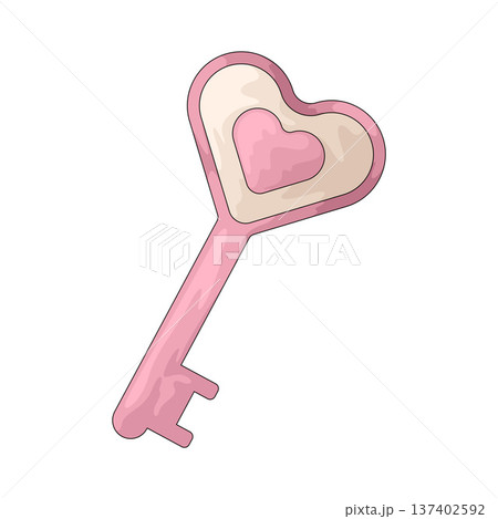 Illustration of Love Key 137402592