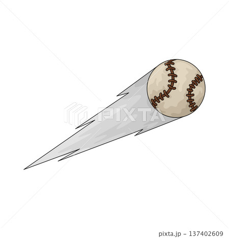 Illustration of flying baseball ball Illustration of flying baseball ball 137402609
